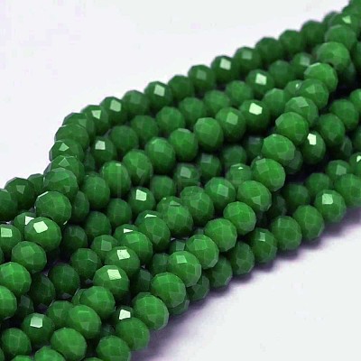 Faceted Rondelle Glass Beads Strands GLAA-I033-6mm-22-B-1