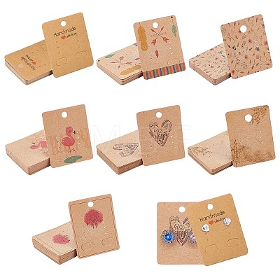 140Pcs 7 Style Paper Jewelry Display Cards CDIS-SC0001-05-1