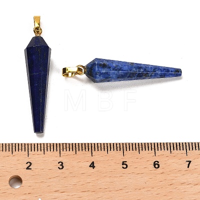Natural Lapis Lazuli Pointed Pendants G-D089-01G-04-1