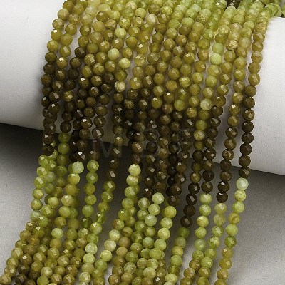 Gradient Color Natural Yellow Green Opal Beads Strands GG-CBA9722-A01-2mm-1