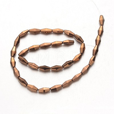 Electroplate Non-magnetic Synthetic Hematite Bead Strands G-F300-27-08-1