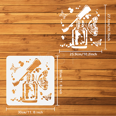 PET Hollow Out Drawing Painting Stencils DIY-WH0391-0672-1