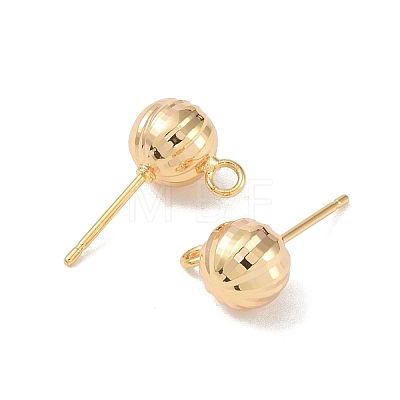 Brass Stud Earring Findings KK-R164-04B-G-1
