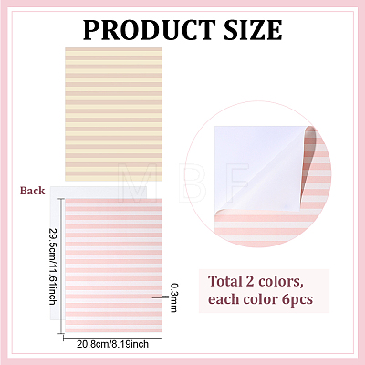 4Bags 2 Colors PVC Self-Adhesive Wallpaper for Dollhouse DIY-PH0036-71-1