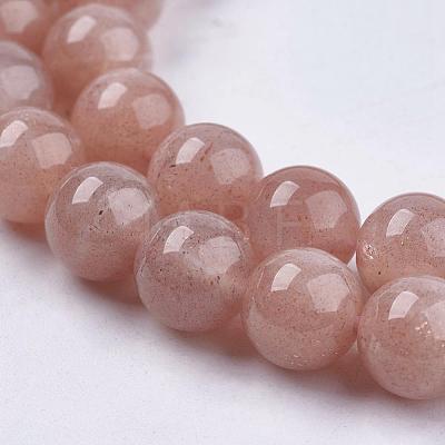Natural Sunstone Beads Strands G-J157-8mm-07-1
