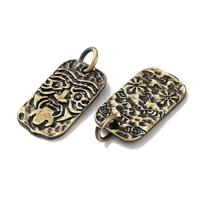 Tibetan Style Brass Pendants KK-M284-39AB-1