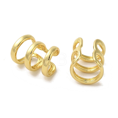 Rack Plating Brass Clip-on Earrings EJEW-R162-25G-1