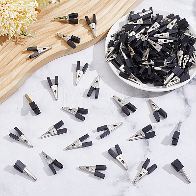 100Pcs Iron Battery Alligator Clips AJEW-GO0005-47-1