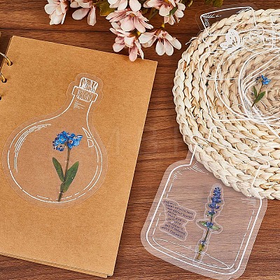 2 Styles Waterproof Self Adhesive Stamping Stickers Sets DIY-CP0011-05B-1