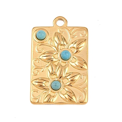 Synthetic Turquoise Pendants LS-STAS-H253-01B-G-1