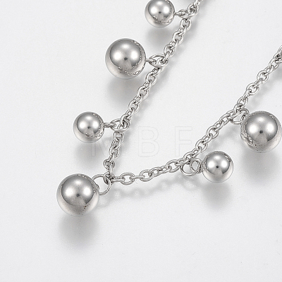 304 Stainless Steel Anklets AJEW-G016-01-1