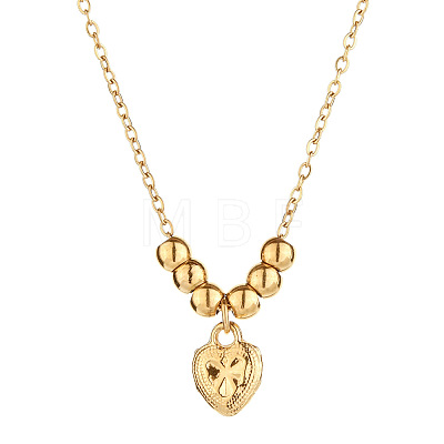 304 Stainless Steel Pendant Cable Chain Necklaces for Women WG91243-03-1