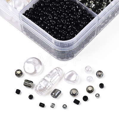 DIY 10 Style ABS & Acrylic Beads Jewelry Making Finding Kit DIY-N0012-05B-1
