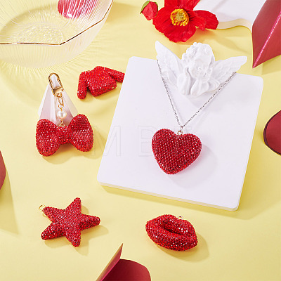 5Pcs 5 Styles Handmade Polymer Clay Pendants RB-BT0001-05E-1