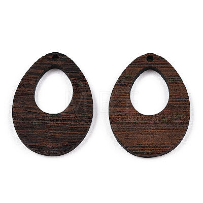 Natural Wenge Wood Pendants WOOD-T023-58B-01-1