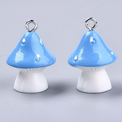 Opaque Resin Pendants RESI-T028-69-1