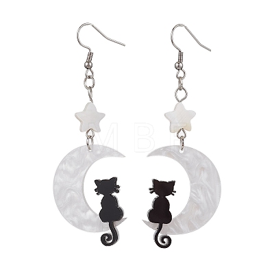 Acrylic Dangle Earrings EJEW-JE06333-03-1