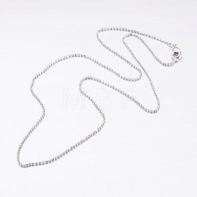 Brass Ball Chain Necklaces MAK-L009-06P-1