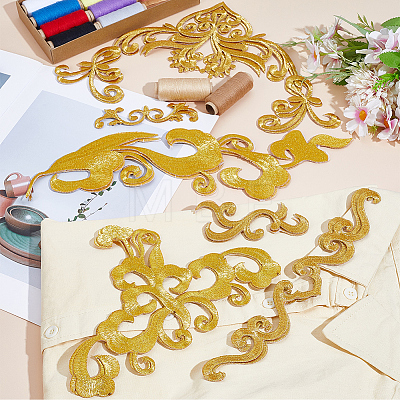 12Pcs 6 Styles Polyester Clothing Patches PATC-GF0001-89A-1