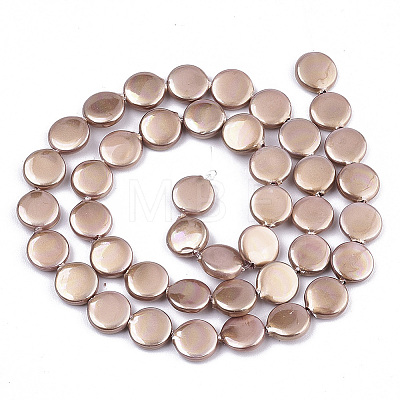 Spray Painted Shell Pearl Beads Strands SSHEL-R045-02-1