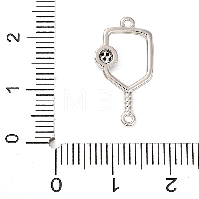 Brass Black Enamel Connector Charms KK-NH0005-02P-1