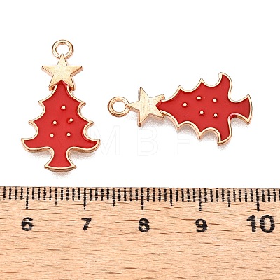 Christmas Theme Alloy Enamel Pendants ENAM-T020-33A-1