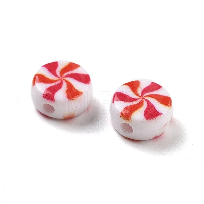 Two Tone Opaque Acrylic Beads OACR-D282-04A-1