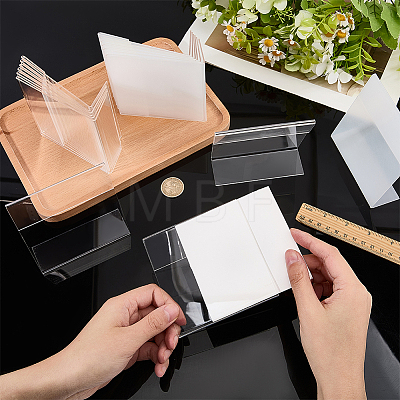 16Pcs Acrylic L Shaped Table Desktop Sign Display Stand AJEW-FG0005-89-1