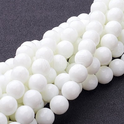 Synthetic White Agate Beads Strands X-G-D419-10mm-01-1