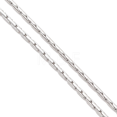1MM 304 Stainless Steel Boston Link Chain Bracelet Making AJEW-JB01519-1