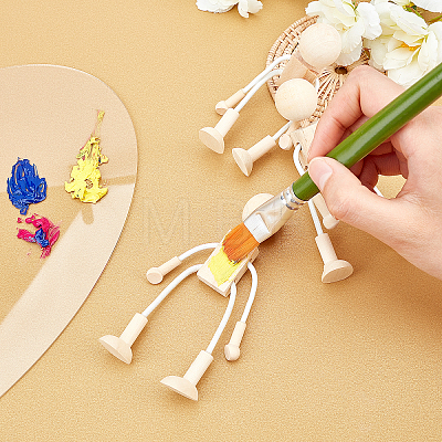 Unfinished Blank Wooden Robot Toys DIY-WH0097-05-1