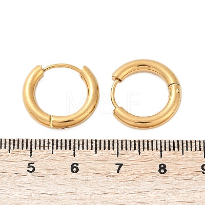 Ion Plating(IP) 304 Stainless Steel Huggie Hoop Earrings X-EJEW-O087-06B-1