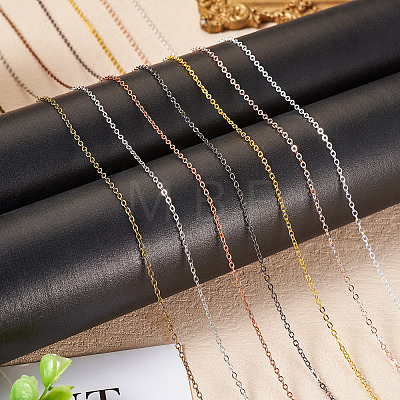 Brass Coated Iron Flat Cable Chains CH-TAC0007-02R-1