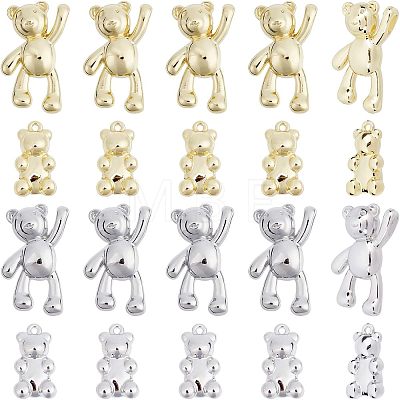  24Pcs 4 Style Alloy Pendants FIND-NB0001-78-1