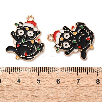 Christmas Theme Alloy Enamel Pendants ENAM-Z022-03B-1