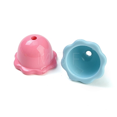 Opaque Acrylic Bead Caps AC-CBADA7D-02-1