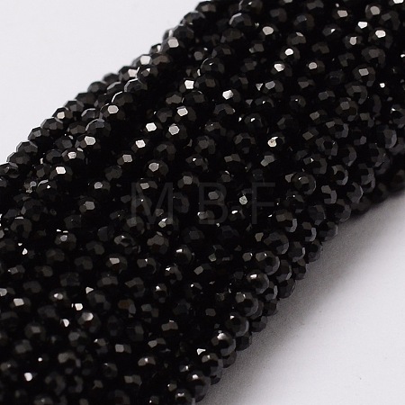 Natural Black Spinel Bead Strands G-M298-26-1
