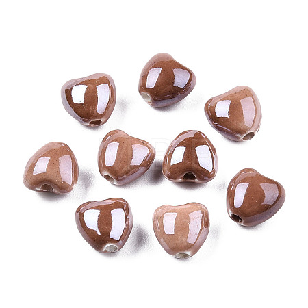 Pearlized Handmade Porcelain Beads X1-PORC-T007-21-15-1