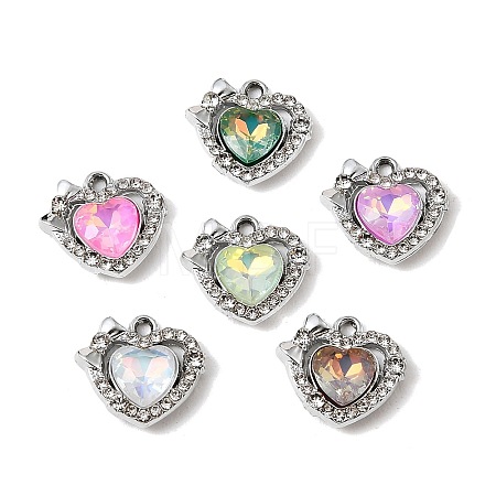 UV Plating Alloy Glass Pendants FIND-K032-43P-1