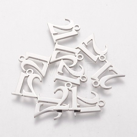 Tarnish Resistant 201 Stainless Steel Charms STAS-Q201-T410-1