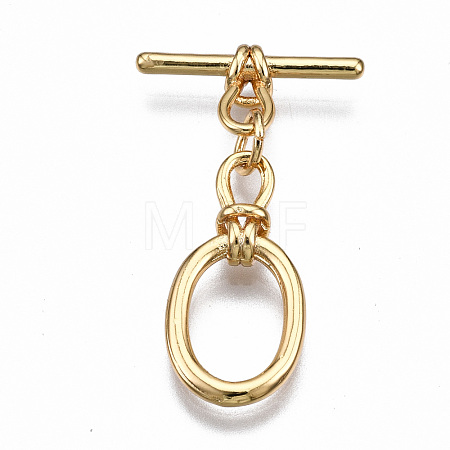 Brass Toggle Clasps KK-T063-98G-NF-1