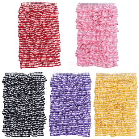 10Yards 5 Colors Polyecotton Elastic Ribbon OCOR-GF0006-18-1