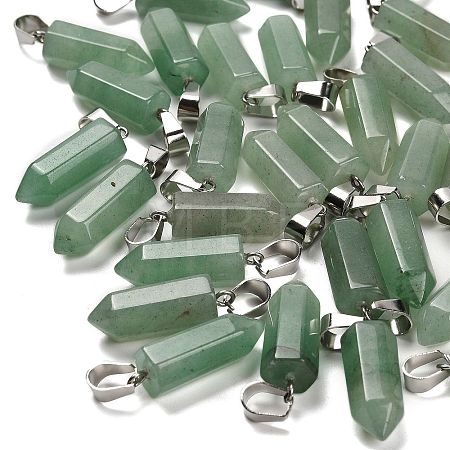 Natural Green Aventurine Pendants G-Z067-07P-13-1