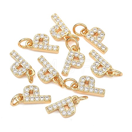 SHEGRACE Brass Micro Pave Clear Cubic Zirconia Pendants XGRQ29086-394G-P-1