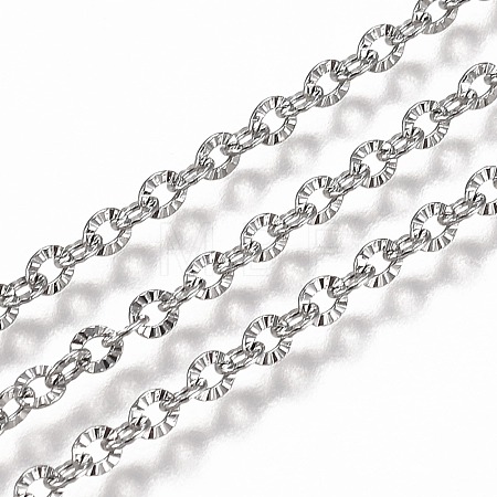 Tarnish Resistant 304 Stainless Steel Cable Chains CHS-A006-02B-P-1