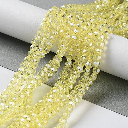 Electroplate Glass Bead Strands LS-EGLA-R015-4mm-26-1