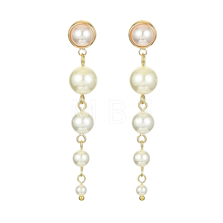 Brass Dangle Stud Earrings EJEW-TA00291-1