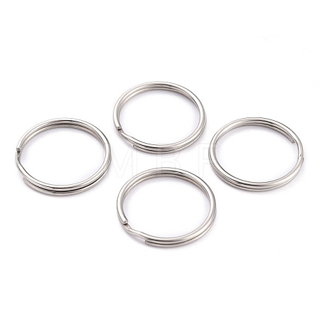 Non-Tarnish 304 Stainless Steel Split Key Rings X-STAS-H153-02P-1