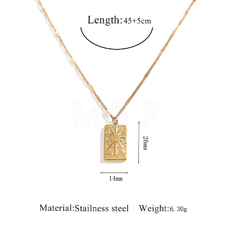 304 Stainless Steel Pendant Necklaces WGFEF8E-06-1