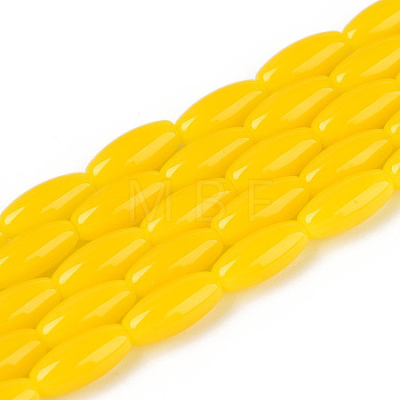 Imitation Jade Glass Beads Strands GLAA-T028-15J-03-1